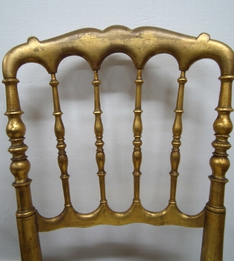 Antique Pair of Gilded Ballroom Chairs
