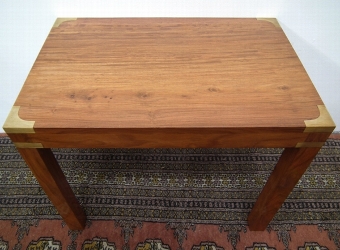 Antique Military Style Small Rectangular Coffee Table