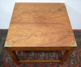 Antique Military Style Square Coffee Table