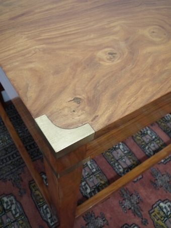 Antique Military Style Square Coffee Table