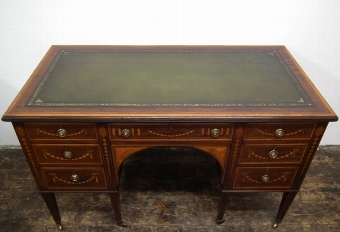 Antique Sheraton Revival Kneehole Dressing Table
