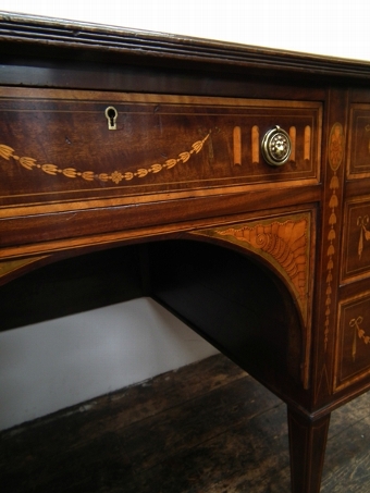 Antique Sheraton Revival Kneehole Dressing Table