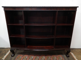 Serpentine Mahogany Open Bookcase