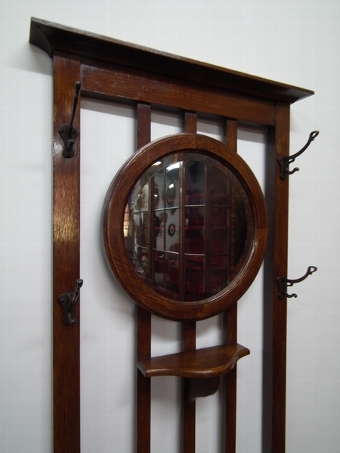 Antique Small Oak Hall Stand