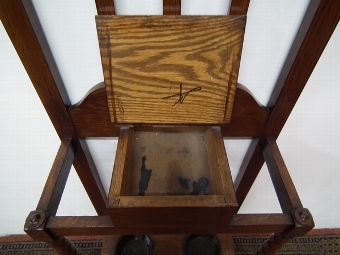 Antique Small Oak Hall Stand