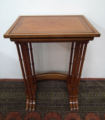 Antique Nest of 3 Sheraton Style Occasional Tables