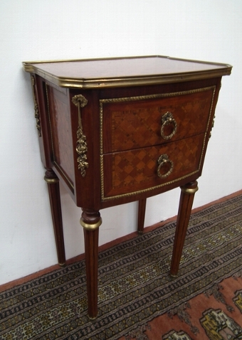 French Parquetry Inlaid Side Table