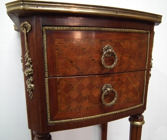 Antique French Parquetry Inlaid Side Table