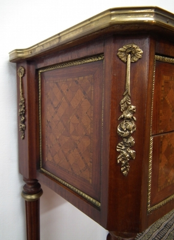 Antique French Parquetry Inlaid Side Table