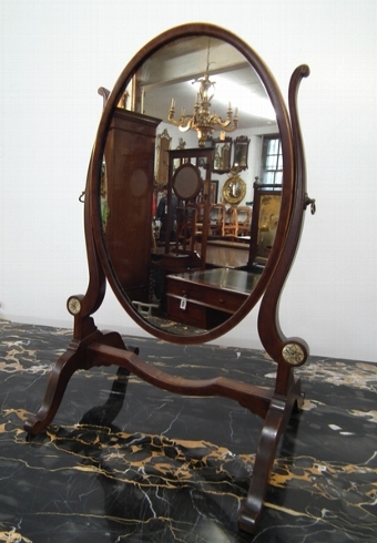 Georgian Style Oval Dressing Mirror