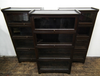 Set of 3 Dark Oak Bookcases