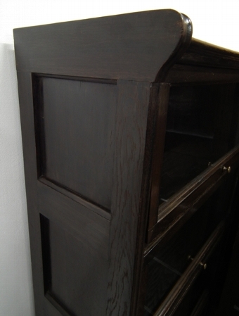 Antique Set of 3 Dark Oak Bookcases