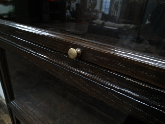 Antique Set of 3 Dark Oak Bookcases