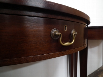 Antique Pair of George III Style Demi Lune Hall Tables