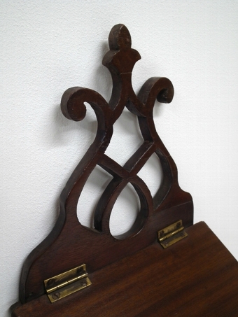 Antique Mahogany Inlaid Candle Box