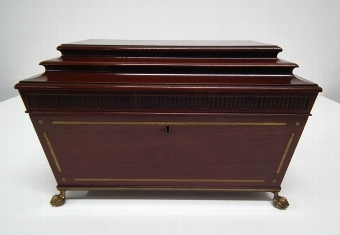 Antique Victorian Mahogany Casket