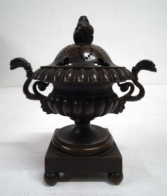 Antique Pair of George IV Bronze Incense Burners