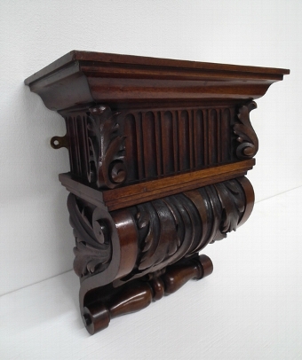 Carved Mahogany Wall Bracket