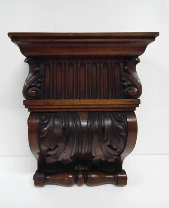 Antique Carved Mahogany Wall Bracket