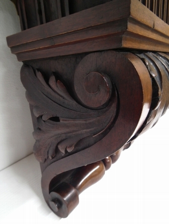 Antique Carved Mahogany Wall Bracket