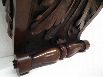 Antique Carved Mahogany Wall Bracket
