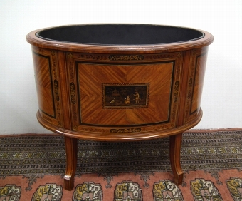 Unusual Japanned Jardiniere