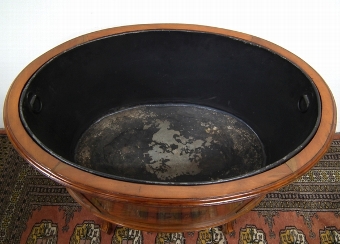 Antique Unusual Japanned Jardiniere