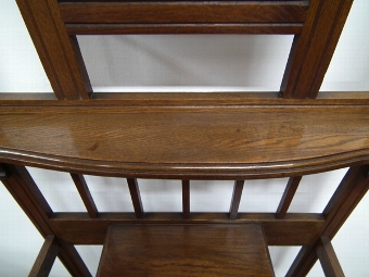 Antique Art Nouveau Oak Hall Stand