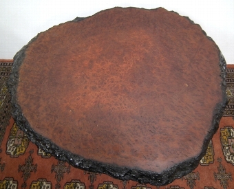 Antique Contemporary Burr Elm Coffee Table