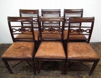 Set of 6 Regency Mahogany Dining Chairs