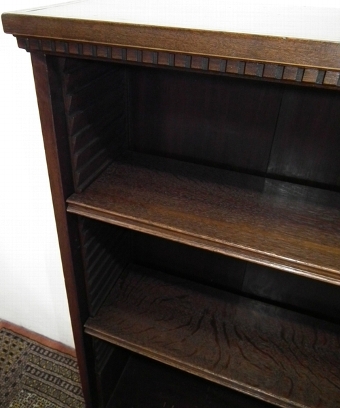 Antique George III Style Mahogany Inlaid Open Bookcase