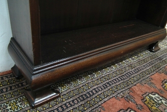 Antique George III Style Mahogany Inlaid Open Bookcase