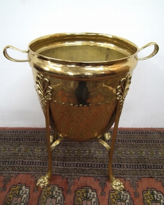 Antique Late Victorian Brass Jardinière