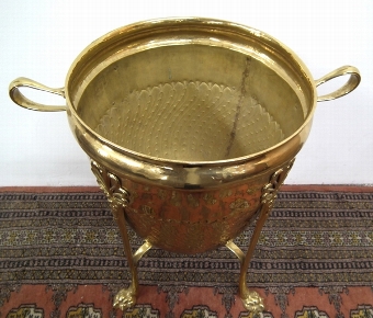 Antique Late Victorian Brass Jardinière