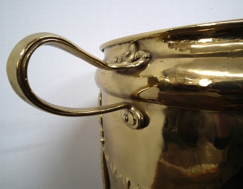 Antique Late Victorian Brass Jardinière