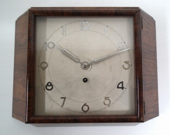 Art Deco Walnut Wall Clock