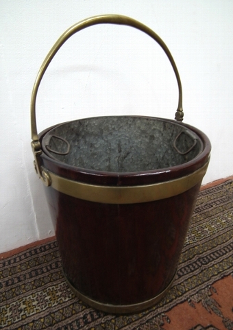 George III Mahogany Irish Peat Bucket