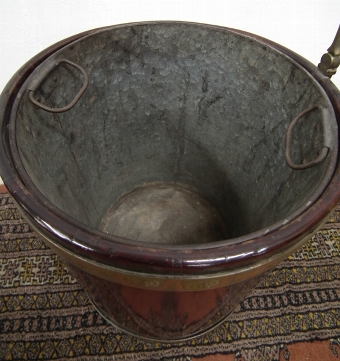 Antique George III Mahogany Irish Peat Bucket