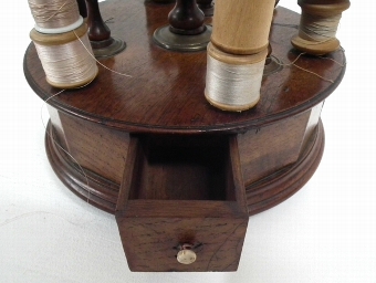 Antique Victorian Mahogany Bobbin Stand