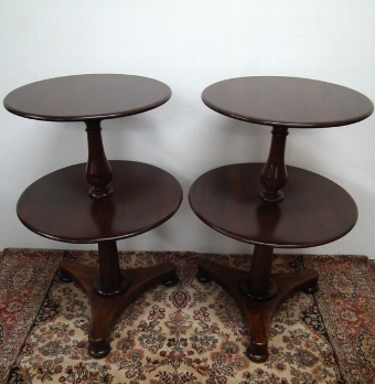 Pair of William IV Mahogany Dumb Waiters