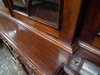 Antique Mahogany Four Door Secretaire Bookcase