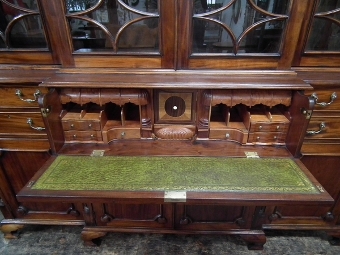 Antique Mahogany Four Door Secretaire Bookcase