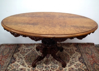 Mid Victorian Oval Breakfast Table/Occasional Table