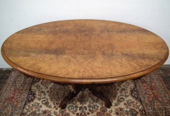 Antique Mid Victorian Oval Breakfast Table/Occasional Table