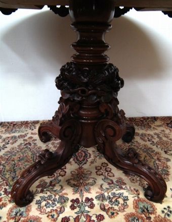 Antique Mid Victorian Oval Breakfast Table/Occasional Table