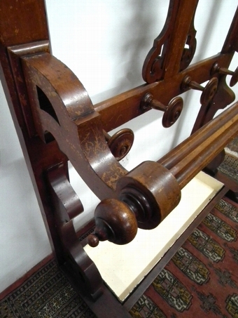 Antique Large Victorian Oak Hall Stand