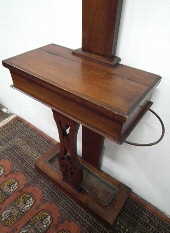 Antique Mid Victorian Walnut Hall Stand