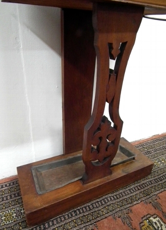 Antique Mid Victorian Walnut Hall Stand