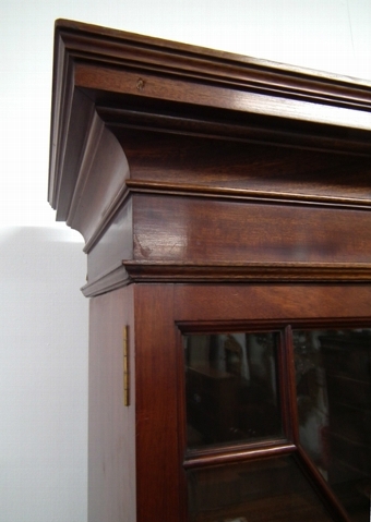 Antique George III Style 3 Door Mahogany Cabinet Bookcase