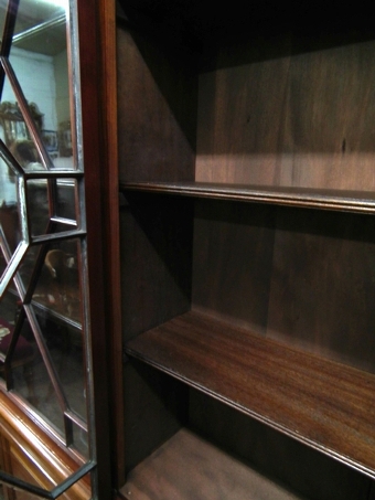 Antique George III Style 3 Door Mahogany Cabinet Bookcase